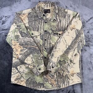 Rattlers Brand Mens Realtree Camo Long Sleeve Button Down Hunting Shirt Camo